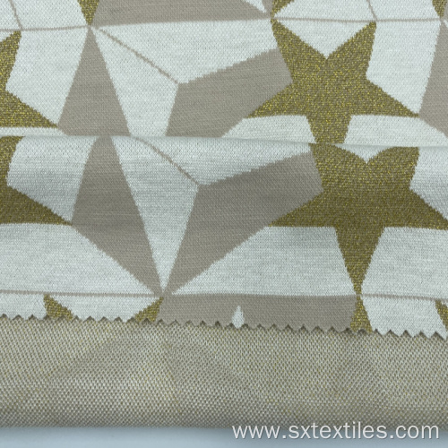 No Fading Rayon Blended Gold Wire Jacquard Textile
